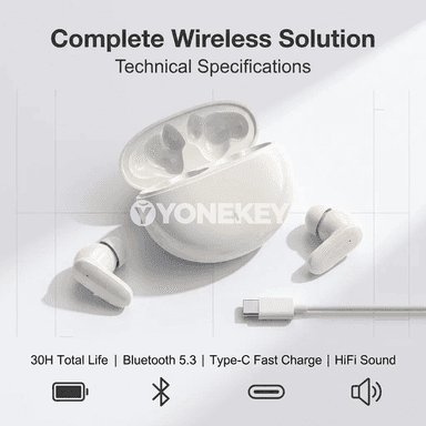 Simsiz Bluetooth TWS nauşniklar, mikrofonly, HIFI sesli