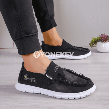 Erkekler üçin rahat kanwa köwüşleri, slip-on, ýeňil