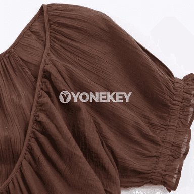 Zenanlar üçin tomusky V boýunly elegant uzyn köýnek