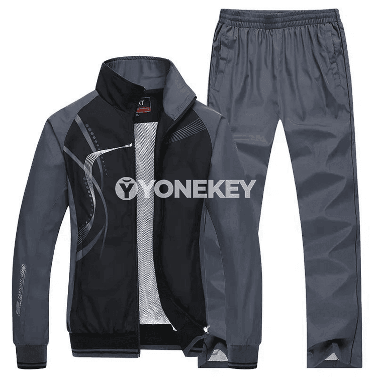 Erkekleriň sport kostýumy — ýaz güýz üçin 2 bölekli sport eşik