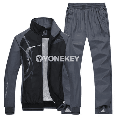 Erkekleriň sport kostýumy — ýaz güýz üçin 2 bölekli sport eşik