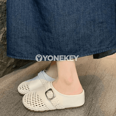 Zenanlar üçin döwrebap açyk görnüşli tomus sandal mules