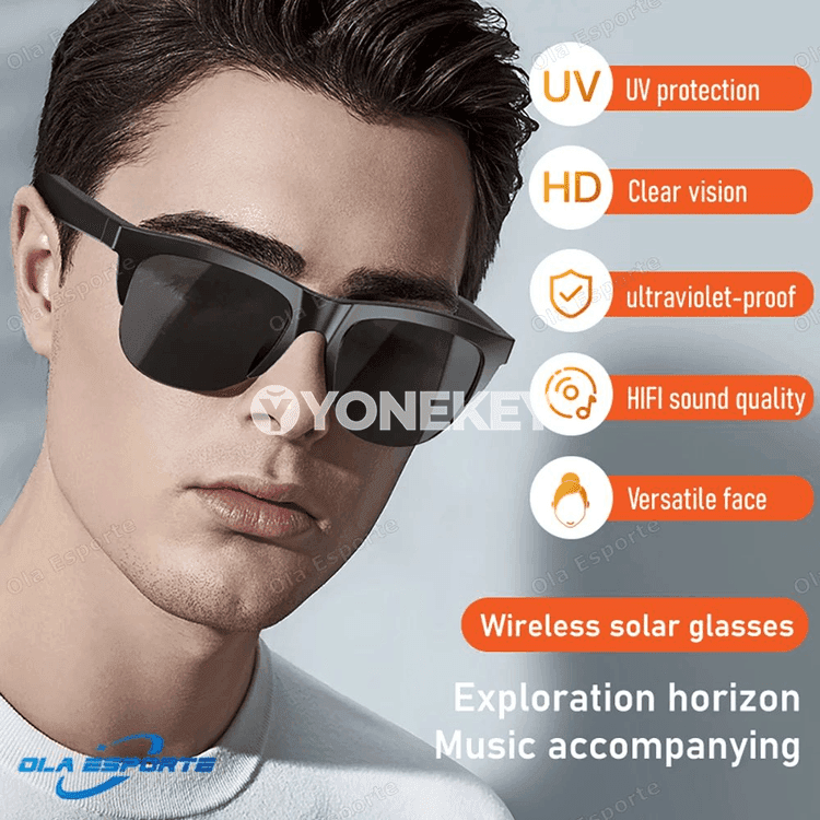 Erkekler we zenanlar üçin akylly Bluetooth äýnek, sesli jaň we aýdym-saz