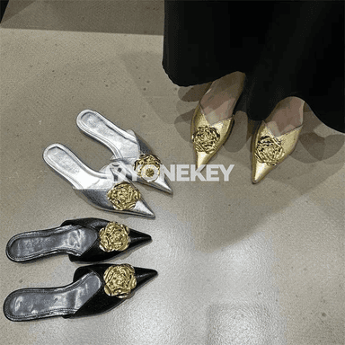 Zenanlar üçin tekiz sandallar, açyk burunly, rahat we şık