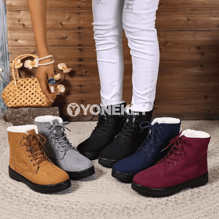 Zenanlar üçin gyş boots, ýyly, ýokary boýunly, süýşmeýän
