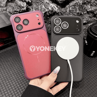 iPhone üçin magnitli mat gara gapak, zarba garşy lens goragly