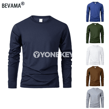 Erkekler üçin uzyn ýeňli gündelik futbolka, dem alýan rahat model