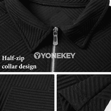 Erkekler üçin dem alýan polo köýnek, ýarym zip, ýaz-tomus