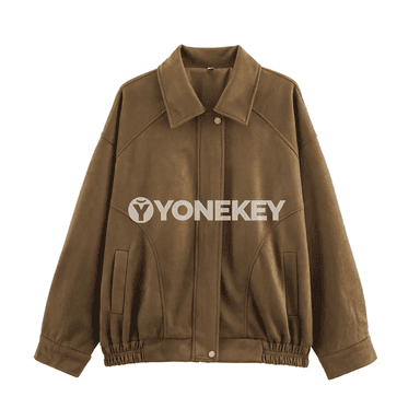 Zenanlar üçin retro pilot jaket, ýaz- güýz üçin gündelik stil