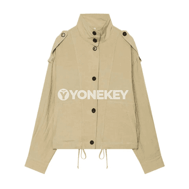 Aýal-gyzlar üçin khaki oversize ýaz-güýz kurtka