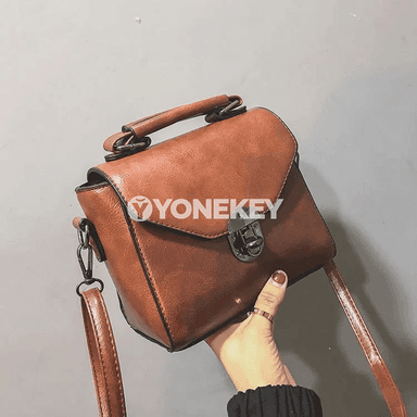 Zenanlar üçin lockly kiçi kwadrat crossbody sumka