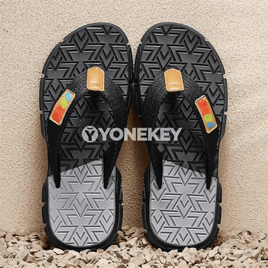 Erkekler üçin ýazlyk flip-flop şypbyklar, içerde we daşaryda