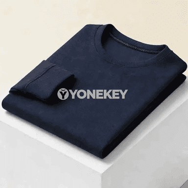 Erkekler üçin tomus-ýasyldan ýeňil örülen uzyn ýeňli switer