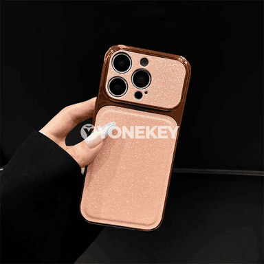 iPhone 13–17 Pro Max üçin glitter silikon gorag gapagy