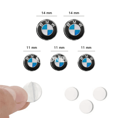 BMW M Performance üçin 3D açar logotip stikeri 11/14 mm