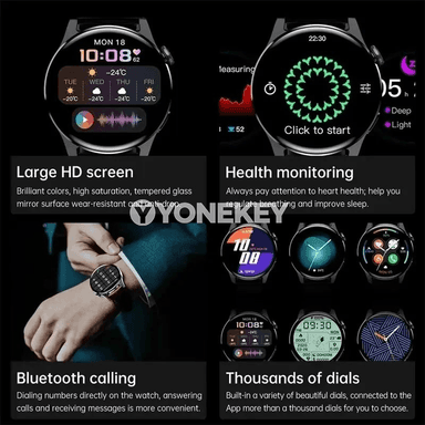 GPSli akylly sagat 5 Pro, Bluetooth jaňy, AMOLED ekran, sport üçin