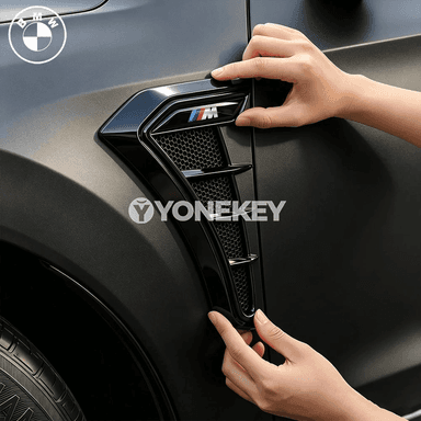 BMW üçin 2 bölek gapdal fender bezeg stikeri, plastik