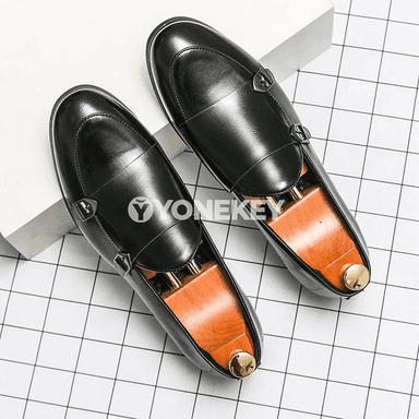 Erkekler üçin amatly deri slip-on loafer köwüşler