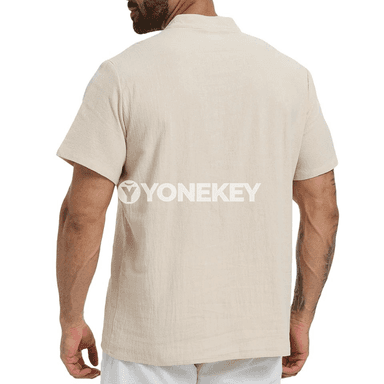 Erkekler üçin tomusky ýeňil Henley boýun futbolka