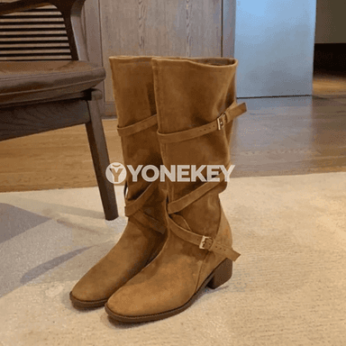 Zenanlar üçin beýik boýunly retro blok ökçeli moda ädikler