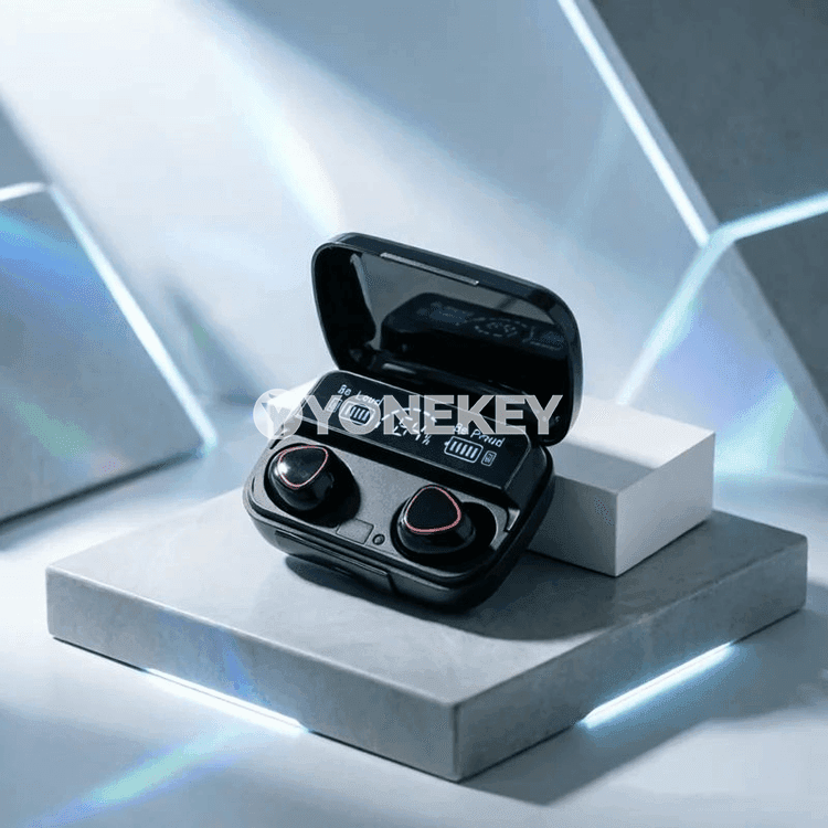 CHUBAN M10 Bluetooth simsiz nauşnik, LED displeý, mikrofonly