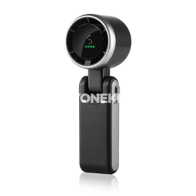 Bukulýan USB zarýadly elde göterilýän mini fanat, LED displeýli