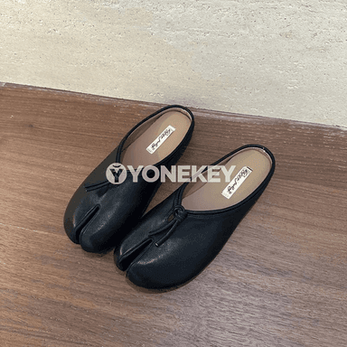 Zenanlar üçin split-toe mules köwüşler, gündelik rahat flat aýakgap