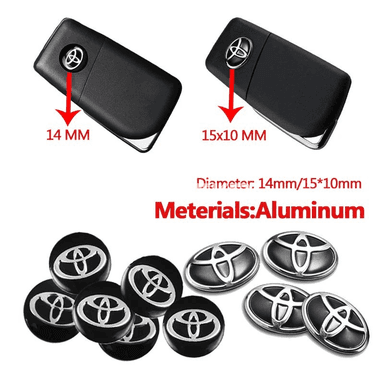 Toyota üçin 5/10 sany metal açar logotip stikeri