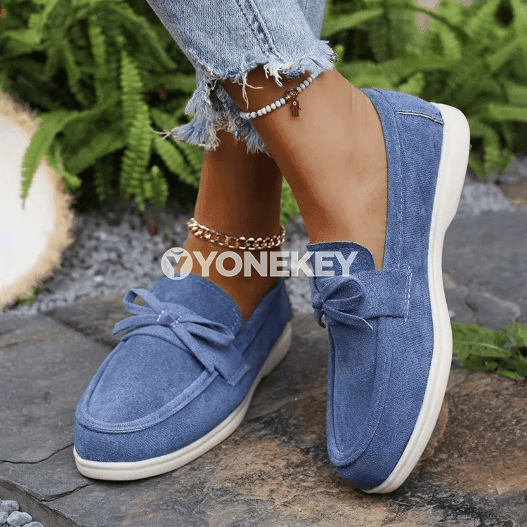 Zenanlar üçin maýda galstukly loafer köwüşler, güýz täze model