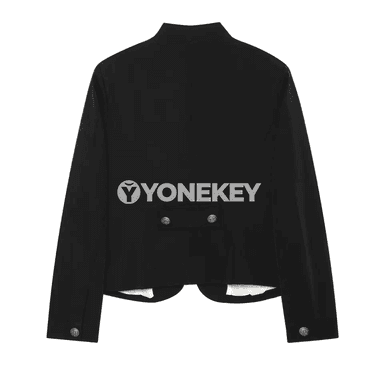 Aýally ýeňil boýunly uzyn ýeňli düwmejikli moda penjek