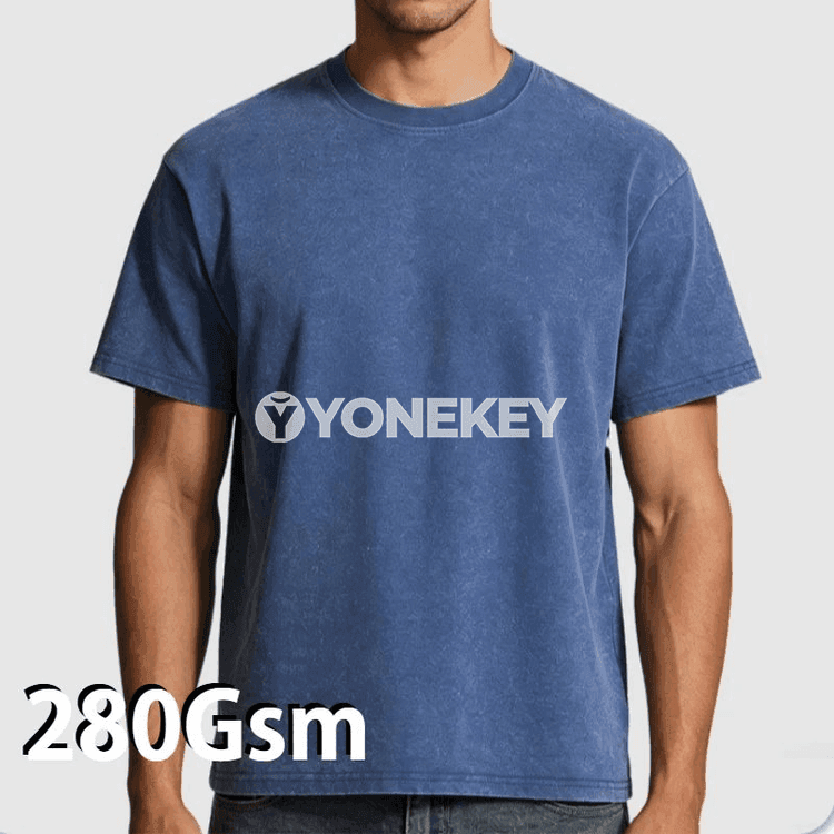 Ýazly ýeňli erkek futbolkasy, vintage stil, pagta