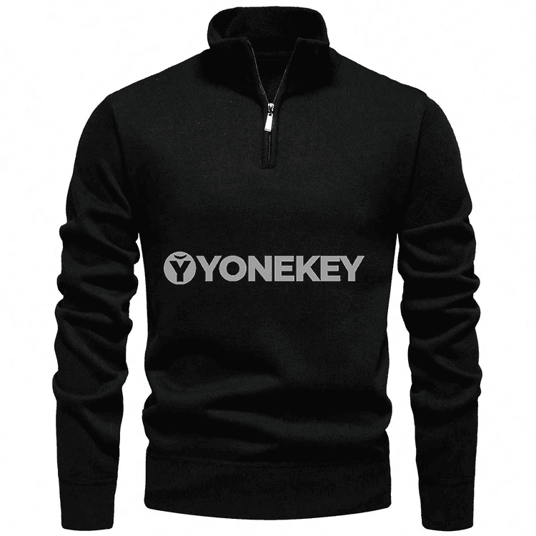 Erkekler üçin ýeňil ýarym fermuarly stend goragly sviter
