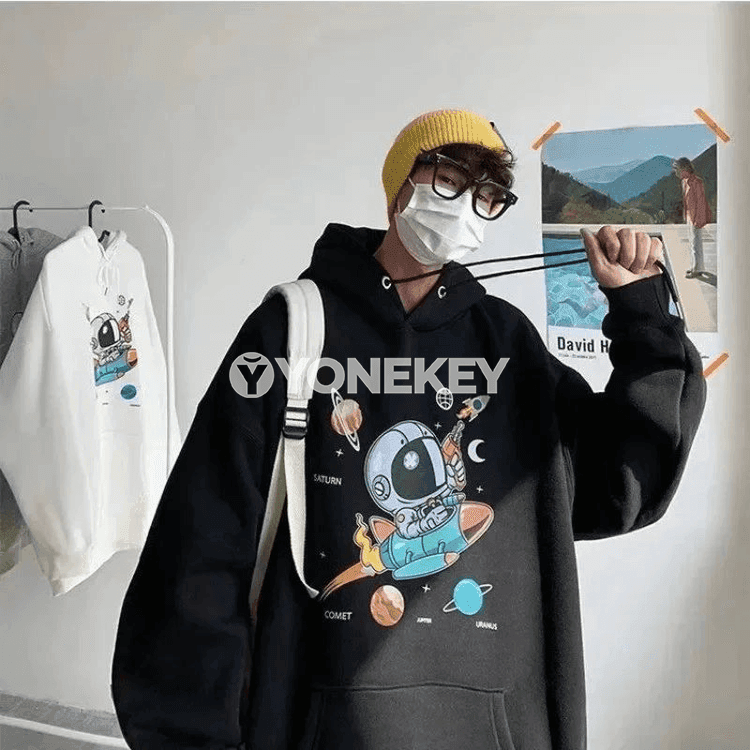 Ädigi ýyldyzy çaply erkekler üçin ýyly hoodie, 8XL çenli
