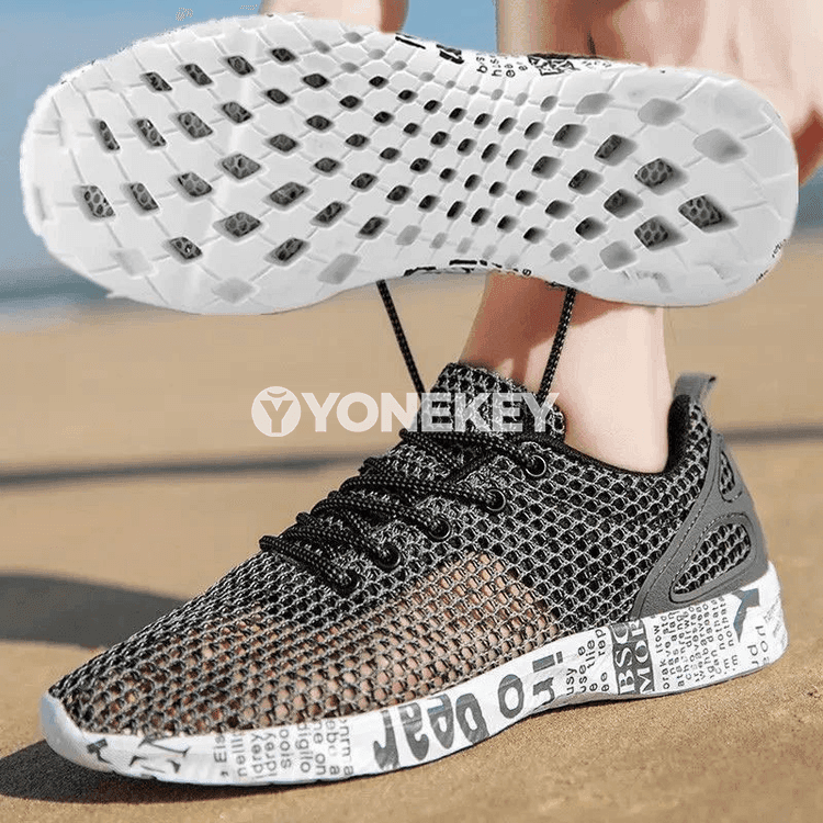 Erkekler üçin tomusky dem alýan mesh sport köwüşleri, ýeňil gündelik model