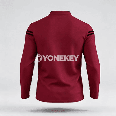 Erkekler üçin beýik boýunly uzyn ýeňli polo futbolka
