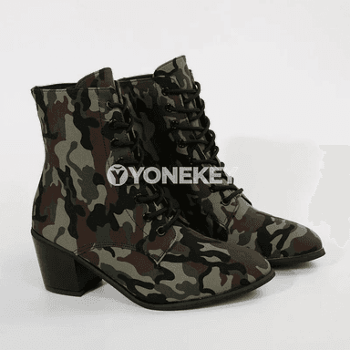 Zenanlar üçin kamuflýaj beýik ökjelı gysga ädik, kanwa