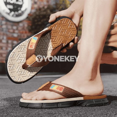 Erkekler üçin ýazlyk flip-flop şypbyklar, içerde we daşaryda