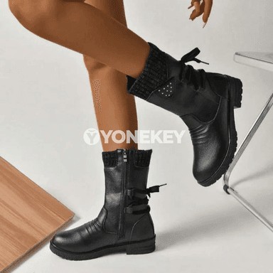 Aýal-gyzlar üçin moda gysga zipli topuk aýakgaplary