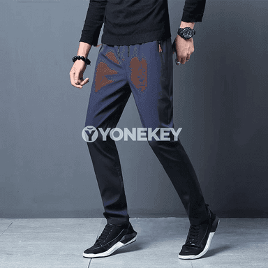 Erkekler üçin gündelik klassik balaklar — elastik boýun, slim fit