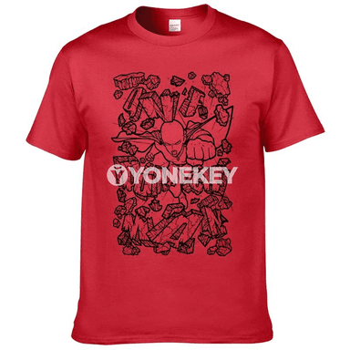 One Punch Man erkek futbolkasy, 2024 ýaz-tomus moda çaply tee