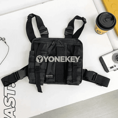 Erkekler üçin köp bölümleri bolan taktiki chest bag, nylon sumka