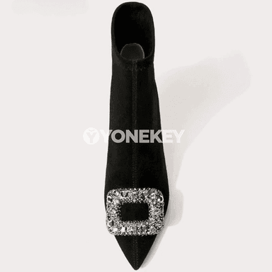 Aýal-gyzlar üçin rhinestone bezegli beýik ökjelı uzyn etik