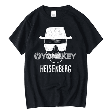 Erkekler üçin Heisenberg ýazgyly ýazky futbolka