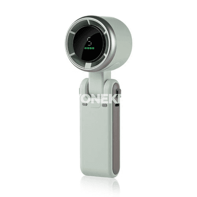 Döwülýän elde göterilýän mini wentilýator, LED displeýli, USB arkaly zarýadly