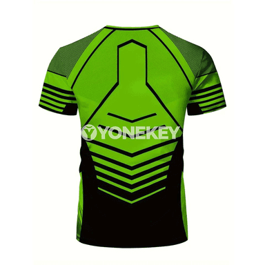 Erkekler üçin 3D çaply çalt gurayjyk sport futbolka