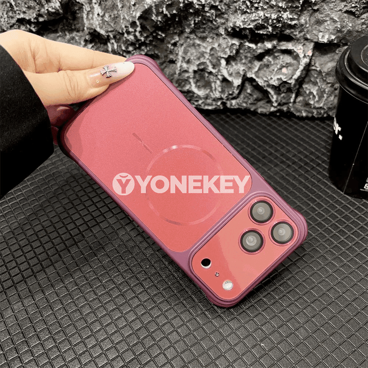 iPhone üçin magnitli mat gara gapak, zarba garşy lens goragly
