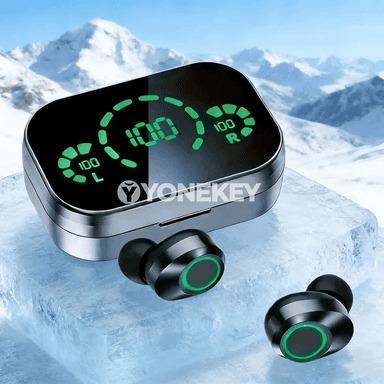 CHUBAN TWS simsiz Bluetooth nauşnikler, mikrofonly zarýad gutyly