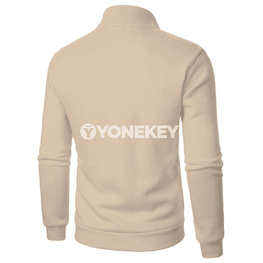 Erkekler üçin fermuarly dik ýaka sport hoodie jaket