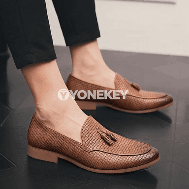 Erkekler üçin rahat deri loafers — klassiki gündelik aýakgap