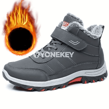 Erkekler üçin gyşda geýilýän ýyly snow boots, galyň platformaly